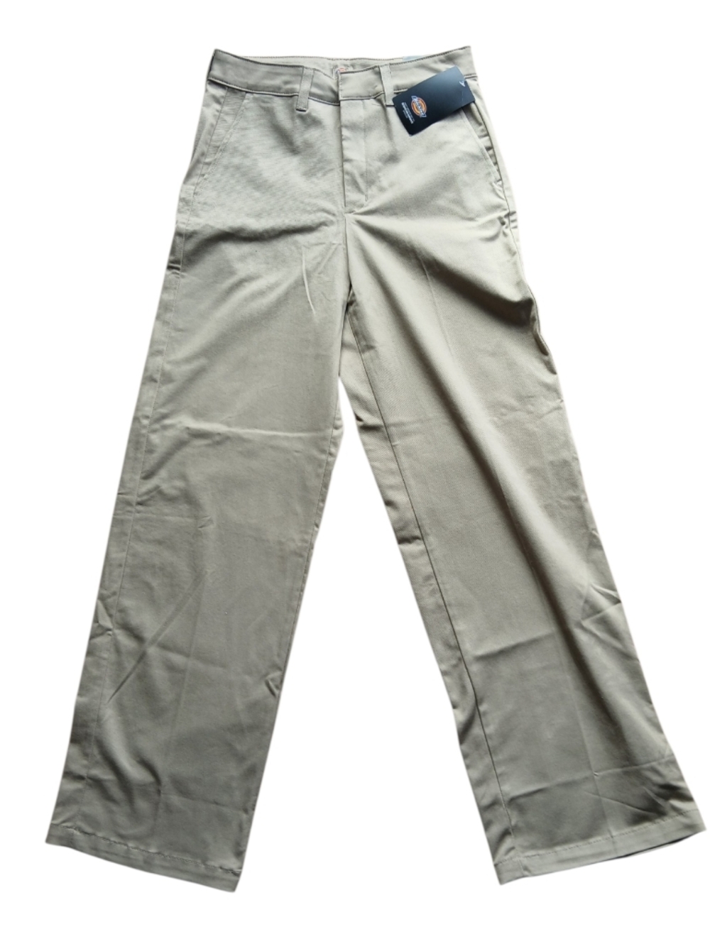Dickies Women's Size 27 Khaki Straight-Leg Work Chinos